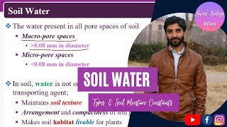 Soil Water  Plant Water Relation UrduHindi [upl. by Latoya]