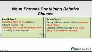 Noun Phrases Containing Relative Clauses [upl. by Millda]