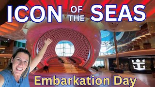 Boarding the WORLDS LARGEST CRUISE SHIP  Cruise Vlog  Explore the ICON of the Seas with me [upl. by Gnirol]