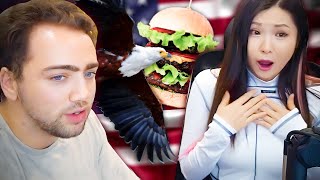 Korean girls first real American experience feat Mizkif [upl. by Rhyne]