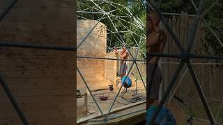 DIY Glamping Dome from Simple Materials shorts glamping [upl. by Roseline]