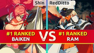 GGST ▰ Shin 1 Ranked Baiken vs RedDitto 1 Ranked Ramlethal High Level Gameplay [upl. by Fenelia]