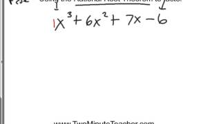 Rational Root Theorem for Factoring [upl. by Rockwood]