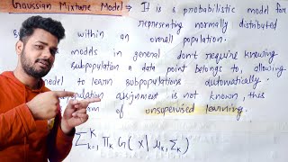 Gaussian mixture model in machine learning  Lec25 [upl. by Yelyah]