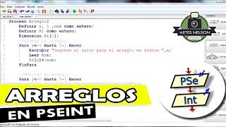 ARREGLOS Unidimensionales en PSEINT  ING NELSON SAGNAY [upl. by Ecarg]