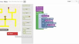 Blockly Games  Maze  Level 10 [upl. by Amsirahc]