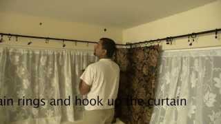 How to install curtain rod on corner windows IKEA [upl. by Anekahs]