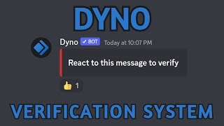 How To Setup a Discord Verification System With Dyno 2024 [upl. by Dupuy394]