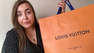 LOUIS VUITTON UNBOXING  DESIGNER  LOGOMANIA SCARF [upl. by Nhojleahcim]