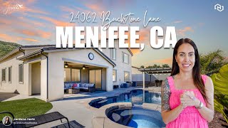 Luxury 4 bed 3 bath pool home for sale in Menifee CA audiemurphyranch gatedcommunity poolhome [upl. by Notsirt]