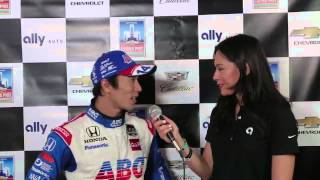 Takuma Sato on Taking the Pole Today Ahead of Dual 2 of the Dual in Detroit [upl. by Doley]