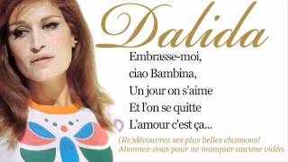 Dalida  Ciao ciao bambina  Paroles Lyrics [upl. by Naujahs]