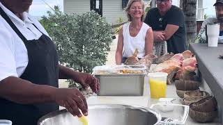 Making conch salad [upl. by Nosila]