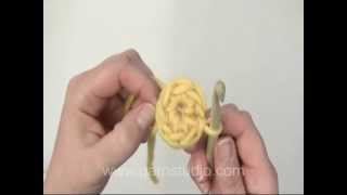 How to crochet a big eye for the hat in DROPS Extra 0929 [upl. by Byler]