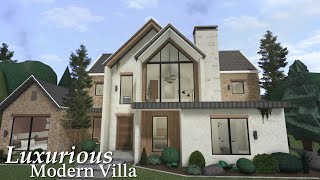 Bloxburg Modern Luxurious Villa  Speedbuild  Roblox Bloxburg [upl. by Elly]