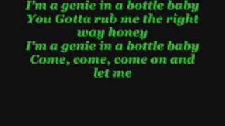 Christina Aguilera  Genie in A Bottle Lyrics [upl. by Chiarra]