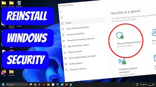 How to Reinstall Windows Security in Windows 11  StepbyStep Tutorial [upl. by Krispin]