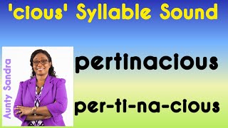 The cious Syllable Sound  Words in Syllables  Tricky Sound  Phonics  Learn to Read and Spell [upl. by Airyt819]