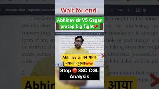 Ssc cgl analysis today gagan pratap Abhinay sharma controversy [upl. by Gnous467]