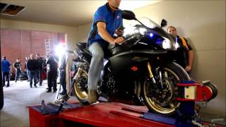 Yamaha YZF R1 Big Bang on Dyno [upl. by Ainoek]