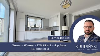 Toruń Wrzosy Dom Wolnostojący 12688 m2 4 pokoje działka 325 m2 [upl. by Gnilrad]