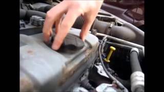 How to top up engine oil shown on Peugeot 206 [upl. by Jose]