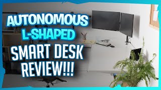 Autonomous LShaped SmartDesk Review  Standing Desk [upl. by Gilmer204]