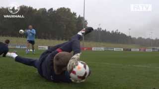 England U21s Training Butland Long amp Bond up against Shaw JWP Ince and Morrison [upl. by Kcirderfla]