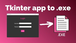 Convert Tkinter Python App to Executable Exe File pyinstaller [upl. by Gnouhk]