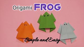 How to Make an Easy Frog from Origami Paper [upl. by Adnert]