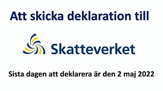 Så här skickar man deklaration till Skatteverket [upl. by Nicks]