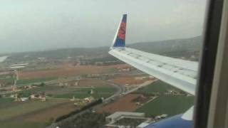 ✈ Transavia VERY HARD landing Palma de Mallorca 17102008 B737800 PHHSU [upl. by Menis]