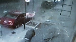 Security camera captures East Harlem building explosion [upl. by Meadows]