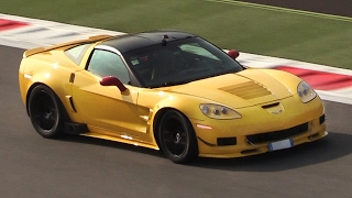 Corvette C6 Z06 w LOMA GT2 Wide Body amp Side Pipes Exhaust Screaming On Track [upl. by Aekerly]