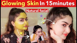 DIY Facial at homeOnly Natural ingredientsGlow in 1 use with proof 💯 [upl. by Anuaik]