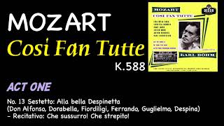 Mozart  Cosi Fan Tutte K588 Act One No13 Sestetto Alla bella Despinetta  Recitativo Che [upl. by Eidna]