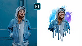 Creative Dripping Effect  Photoshop Tutorial  Splatter Effect [upl. by Htaras238]