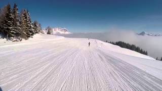 SkiWelt Wilder KaiserBrixental Abfahrt ScheffauEllmau Talstation 2015 HD [upl. by Harraf]