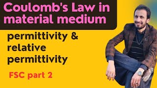 coulombs law in material media 2nd year physics  permittivity relative permittivity  free space [upl. by Hadihahs]