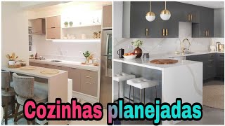 COZINHA PLANEJADA PEQUENA OU GRANDE  43 IDEIAS PARA UMA COZINHA PLANEJADA Decoração [upl. by Eirolam191]