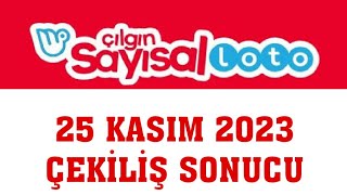 Çılgın Sayısal Loto Çekiliş Sonuçları 25 Kasım 2023 [upl. by Yejus811]