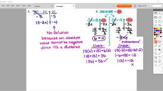 Unit 1 Absolute Value Test Review 16 Equations [upl. by Lasky]