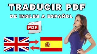 Cómo TRADUCIR un ARCHIVO PDF de INGLÉS a ESPAÑOL [upl. by Odlareg]