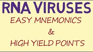 RNA Viruses  Easy Mnemonics amp High Yield Points [upl. by Berghoff738]