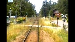 Sweden OSKARSHAMN  HULTSFRED 2002 View from the Train Drivers Cab [upl. by Virgina902]