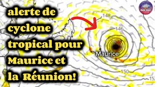 Un cyclone tropical frappe Maurice et la Réunion  meteo Maurice 14 Février [upl. by Ocimad]