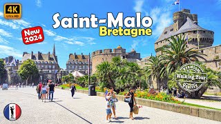 🇫🇷 SAINTMALO Walking Tour Discover Brittany’s Stunning Seaside Fortress in 4K60fps [upl. by Eelarat468]