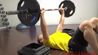 How to Do the Barbell Floor Press  Mens Health [upl. by Rakel]