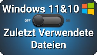 Windows 11 zuletzt verwendete dateien löschen Windows 10 [upl. by Powers970]