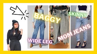 👍GUIA BÁSICA Tipos de JEANS para MUJER  Identifica tu ESTILO DE PANTALON 😁😁 [upl. by Mallissa712]